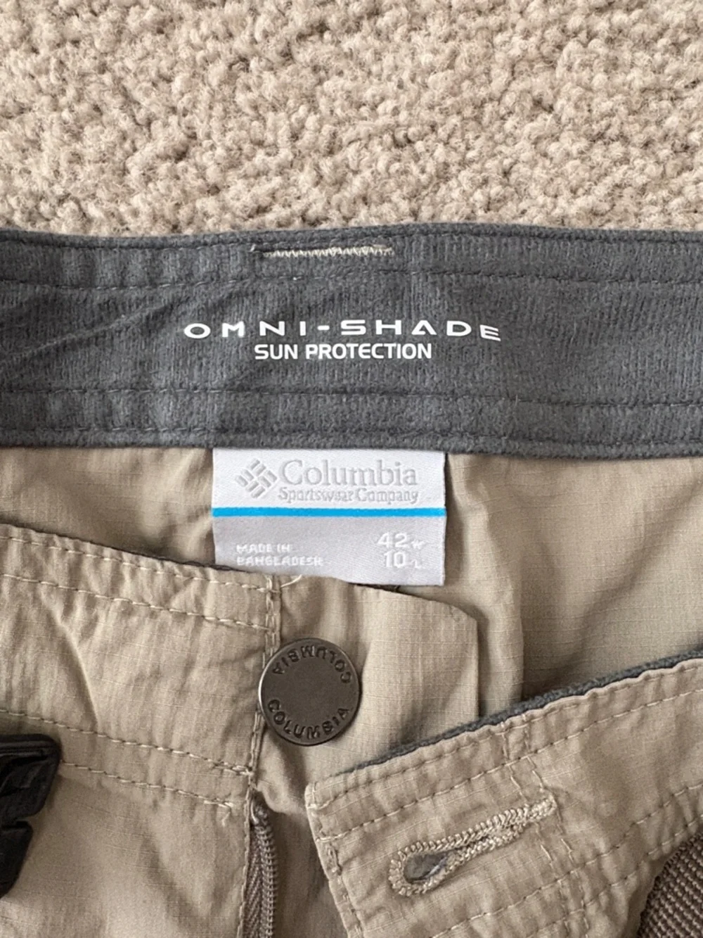 Men's Tan Cargo Shorts with Utility Belt - Picture 6 of 10